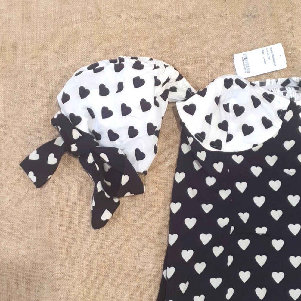 ♻️ 3 for $20 Bundle NEW SIZE 12 SBETRO Heart Dress with Puff Sleeves - Picture 2 of 7